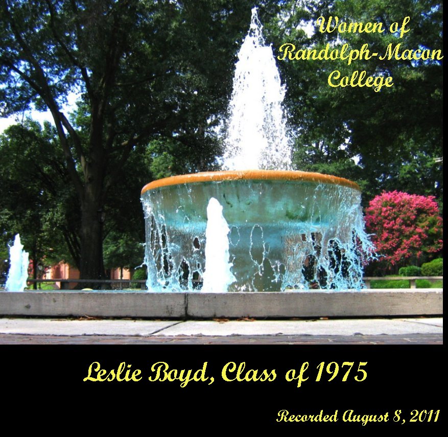 CD Cover Image of Leslie Boyd (Edwards) Women of Randolph-Macon Interview